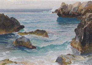 Meeresbrandung (capri ?) by Paul von Spaun
