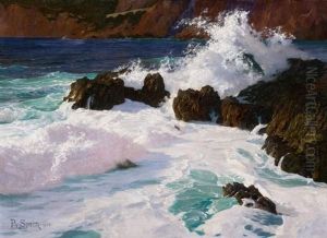 Brandung Vor Capri by Paul von Spaun