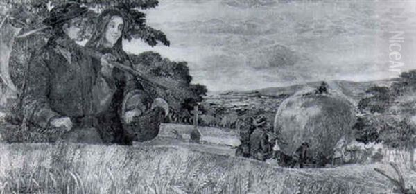Bauern Mit Erntewagen - view 1