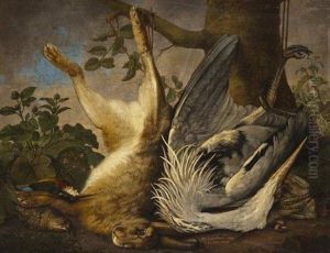 Nature Morte Au Lievre Et Au Heron