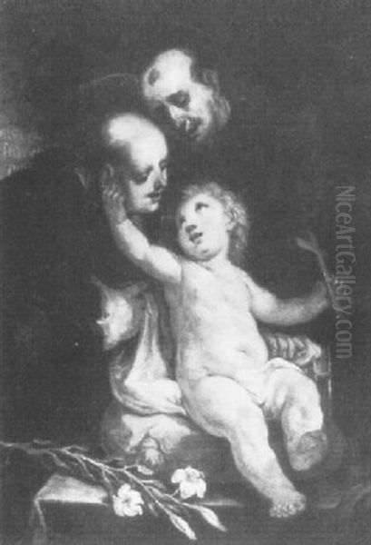 Saint Dominic And Saint Francis Holding The Infant Christ - view 1