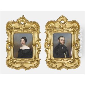 Portrats Von Eduard Und Cornelia Merian-koechlin. Gegenstucke by Jacob Spelter
