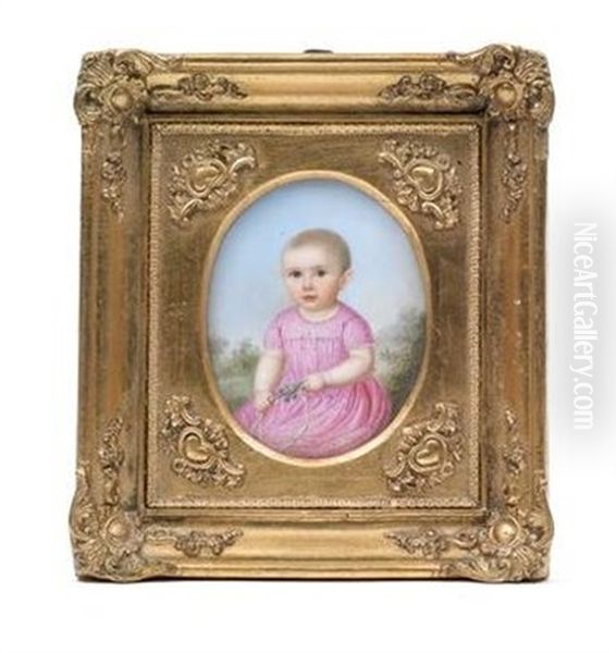 Portrat Eines Kleinen Madchens Im Rosa Kleid - view 1