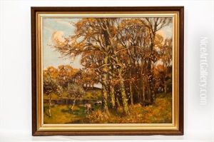 Grazing By The Woods by Harry Spence
