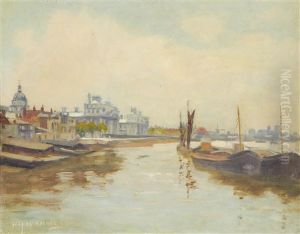 Thames Barges At Greenwich