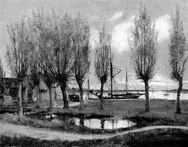 Moored In The Evening - view 1