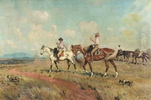 Stockmen Mustering Sheep by Percy Fred. Seaton Spence