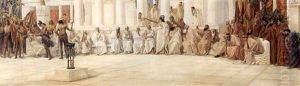 The First Invasion Of Rome By The Gauls, Insult To Papirius by Thomas Ralph Spence