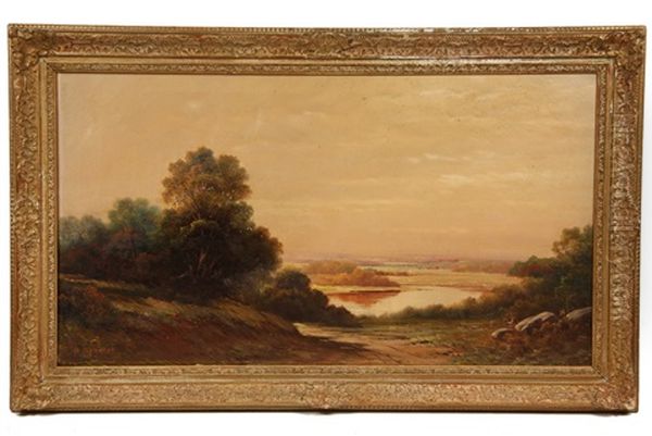 Autumn Landscape With Riverside Road - view 1