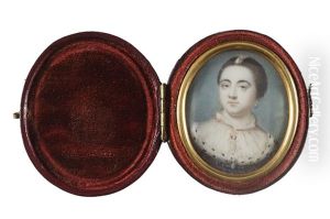 Mrs Mary Pearce Nee Adams (c.1703-1773), Wearing Ermine-trimmed Brown Dress With Mauve Embroidery And White Lace Fill-in, Pearl Pendant Earring And Aigrette In Her Upswept Hair Mrs Mary Pearce Nee Adams (c.1703-1773), Wearing Ermine-trimmed Brown Dress With Mauve Embroidery And White Lace Fill-in, Pearl Pendant Earring And Aigrette In Her Upswept Hair
