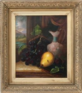 Still Life Of A Ewer And Fruit by John Clinton Spencer