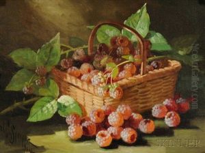 Raspberries In A Basket by John Clinton Spencer
