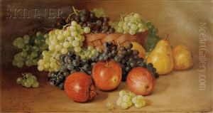 Still Life With Apples, Grapes, And Pears by John Clinton Spencer