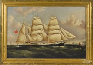 The Bark Kalahome Off The Cliffs Of Dover by Richard B. Spencer