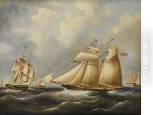 A British Topsail Schooner In The Channel A British Topsail Schooner In The Channel
