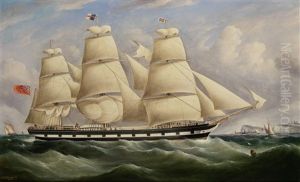The Ship Onward Off Dover by Richard B. Spencer