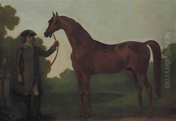 Le Cheval Arabe De Mr Charles Wilson Et Son Lad - view 1