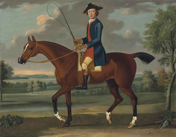 Sir Ralph Gore, 6th Bt., Later 1st Earl Of Ross (c.1725-1802), On A Bay Hunter In A Wooded Landscape - view 1