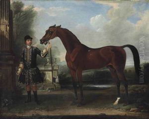 Bay Bolton, Held By A Groom, In A Parkland Setting