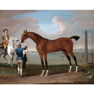 Portrait Of Flying Childers Held By A Groom, A View Of Newmarket Beyond