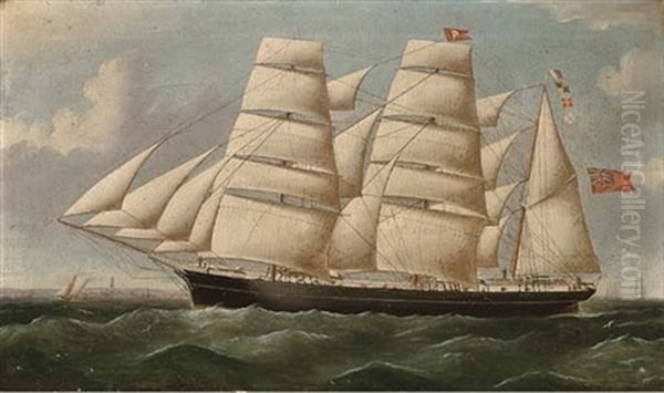 The Three-masted Barque North Wind Passing Dungeness Under Full Sail - view 1
