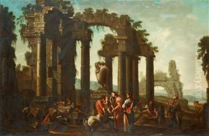 Peleus Consigning Achilles To Chiiron