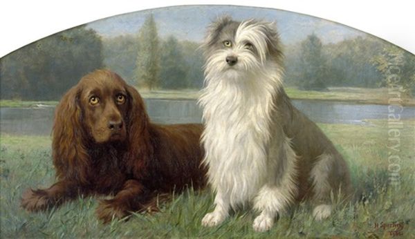 Zwei Freunde - Irischer Setter Und Terrier - view 1