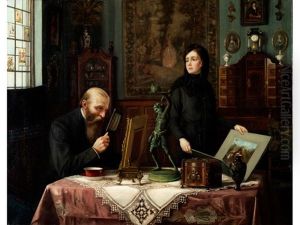 Der Kunsthandler Im Hause Einer Reichen Sammlung