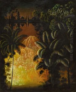 Berge Und Teich (mountains And Pond) by Walter Spies
