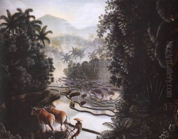 Sawahlandschaft Mit Gunung Agung - view 1