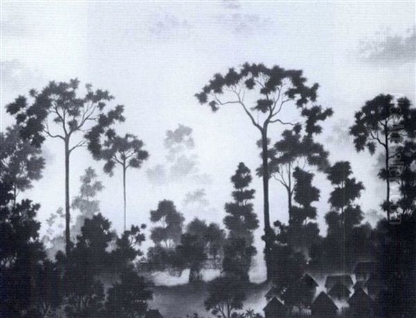 Sumatranische Landschaft (uitzicht Uit Kamp) - view 1