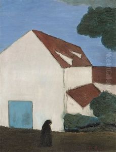 Farm With Woman's Silhouette by Leon Spilliaert