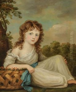 Portrait Of A Young Girl Seated In A Landscape Portrait Of A Young Girl Seated In A Landscape