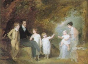 A Group Portrait (the Artist, Her Husband And Children?) In A Wooded Landscape A Group Portrait (the Artist, Her Husband And Children?) In A Wooded Landscape