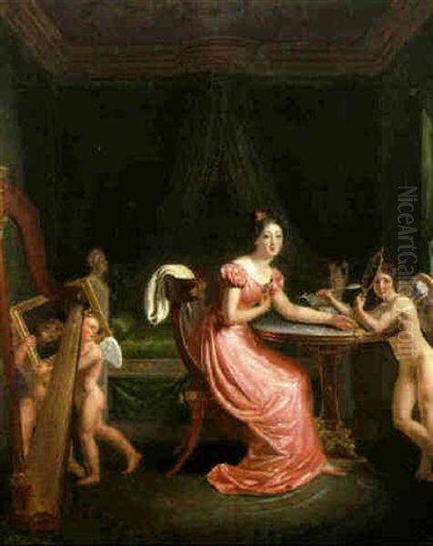 Junge Dame In Ihrem Schlafgemach - view 1