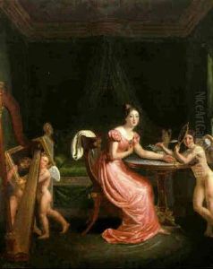 Junge Dame In Ihrem Schlafgemach