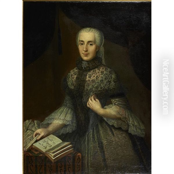 Portrait Of Lady With A Book - view 1