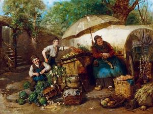 On The Market Of Munchen by Emmanuel Spitzer
