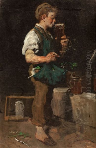 Taking A Drink (boy With Beer) - view 1