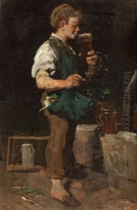 Taking A Drink (boy With Beer) by Emmanuel Spitzer