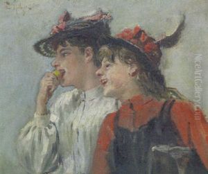Lachende Madchen Im Profil Lachende Madchen Im Profil