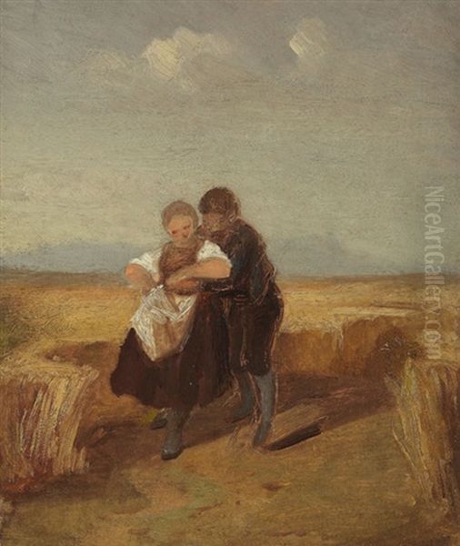 Bub Und Madchen Im Kornfeld - view 1