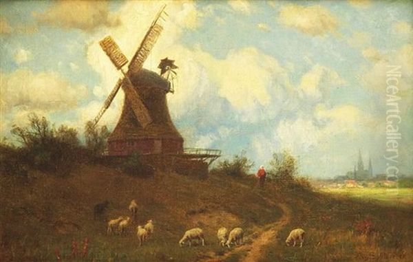 Landschaft Mit Windmuhle - view 1
