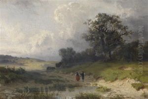 Am Heimweg Vor Dem Gewitter by August (Karl Martin A.) Splitgerber