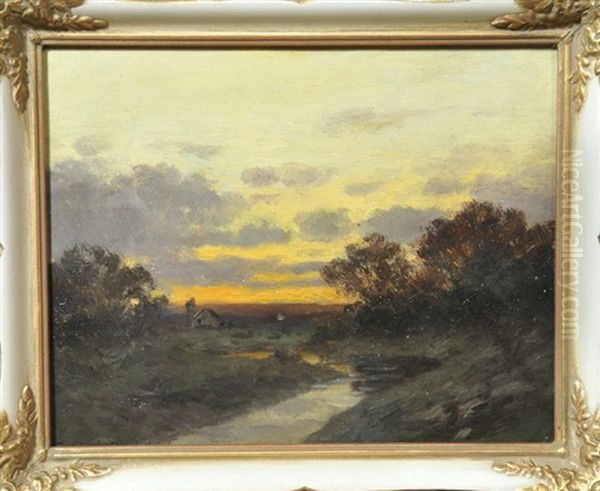 Flusslandschaft Im Abendrot - view 1