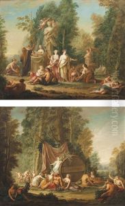 Hommage A Bacchus Hommage A Ceres by Jan Jakob (Jean Jacques) Spoede