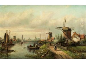 Hollandische Landschaft by Jan Jacob Coenraad Spohler