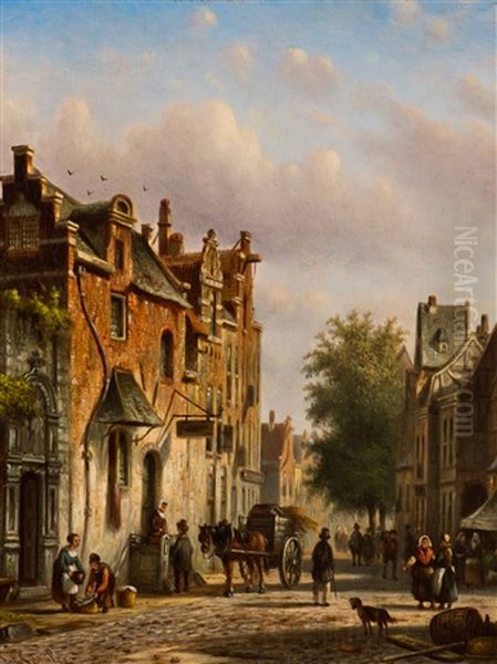 Activity In A Sunny Street - view 1