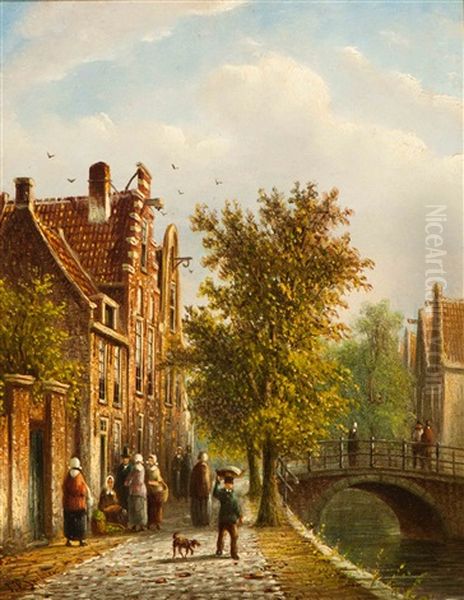 On An Amsterdam Canal - view 1