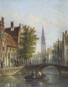 Rowing On A Sunlit Canal, Amsterdam